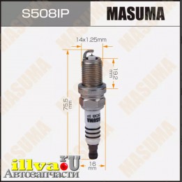 Свеча зажигания MASUMA Iridium + Platinum для автомобилей AUDI, VOLKSWAGEN аналог (PFR8S8EG) (94460) S508IP