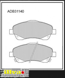Колодки тормозные Toyota Avensis (T250) 03-08, Corolla Verso 04-09 передние Allied Nippon ADB 31140, 04465-05130, 04465-05131
