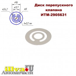 Шайба ремонтная, диск перепускного клапана ИТМ-2905631