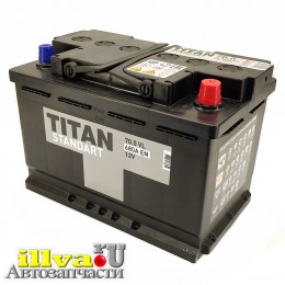 Аккумулятор 70Ач Титан Стандарт 6СТ-70,0 VL, сила тока 680 А EN обратная полярность