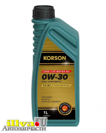 Моторное масло KORSON FULL SYNTHETIC 0W⁠-⁠30 A5/B5 синтетическое 1 л KS00221