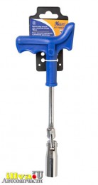 Ключ свечной карданный 16 мм усиленный Master с пластиковой рукояткой Kraft KT 700670