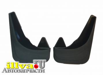 Брызговики универсальные Elegant №1 черные передние комплект 2 штуки с крепежом 120701