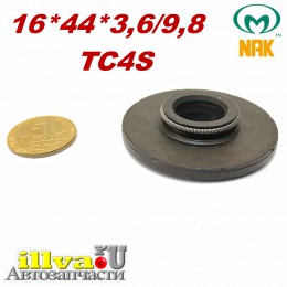 Сальник под шток 16 мм в размере 16*44*3,6/9,8 NAK тип сальника TC4S