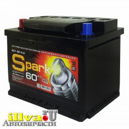 Аккумулятор АКБ автомобильный Spark 60А/ч сила тока 460А  прямая полярность