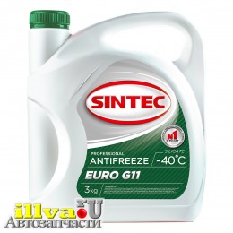 Антифриз Sintec Euro зеленый G11 -40 3 кг 990465