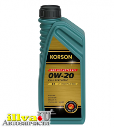 Моторное масло KORSON FULL SYNTHETIC 0W⁠-⁠20 C5 синтетическое 1 л KS00191
