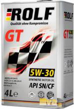 Моторное масло 5W30 ROLF GT синтетическое SN/CF 4 литра
