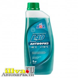 Тосол, антифриз AGA L40 -40°С +115°С 1 литр AGA007L