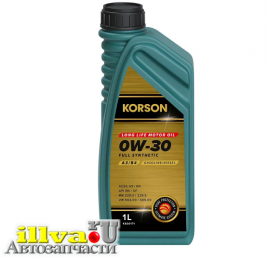 Моторное масло KORSON FULL SYNTHETIC 0W⁠-⁠30 A3/B4 синтетическое 1 л KS00171