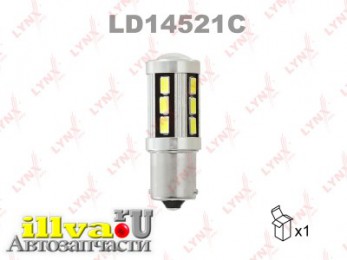 Лампа светодиодная LED P21W S25 12V BA15s SMDx18 7200K CANbus LD14521C
