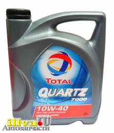 Масло моторное ТОТАЛ Quartz 7000 10W40 4 литра TOTAL полусинтетика