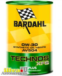 Моторное масло синтетическое C60 TECHNOS XFS AV504 0W-30 1 л специализированное 