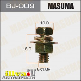 Болт М 6 x 16 x 1,0 с гайкой 6 шт MASUMA BJ-009