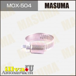 Хомут Червячный Masuma 16-27 мм нержавеющая сталь MOX-504
