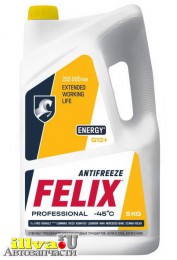 Антифриз Felix Energy G12+ желтый -45 °С Карбоксилатный ОАТ белая канистра 5 л 430206027