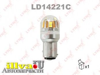 Лампа светодиодная LED P21/5W S25 12V BAY15d SMDx15 6800K CANbus LD14221C