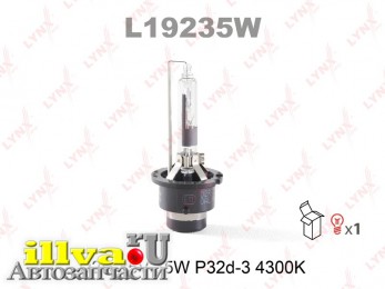 Лампа газоразрядная ксенон D2R 85V 35W P32d-3 4300K LYNXauto L19235W