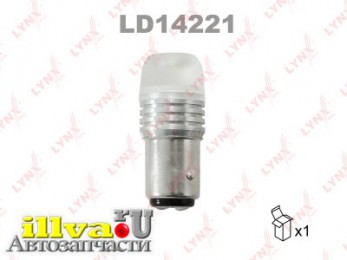 Лампа светодиодная LED P21/5W S25 12V BAY15d SMDx1 12000K LD14221