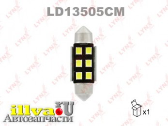 Лампа светодиодная LED C5W T11x35 12V SV8,5-8 SMDx6 7000K CANbus LD13505CM
