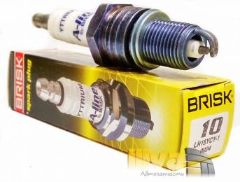 Свечи зажигания иттриевые BRISK A-LINE №10 для ВАЗ 2110 8-ми клапанный двигатель Чехия 4 штуки LR15YCY-1