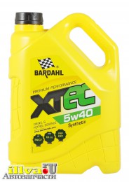 Моторное масло BARDAHL синтетическое 5W-40 XTEC SN/CF 5 л