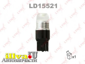 Лампа светодиодная LED W21W T20 12V W3x16d SMDx1 7000K LD15521