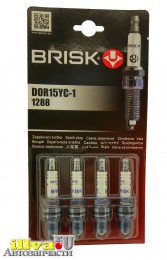 Свечи зажигания BRISK Super FORTE для а/м ваз 2112 16-клапанный инжектор  Чехия 4 штуки DOR15YC-1