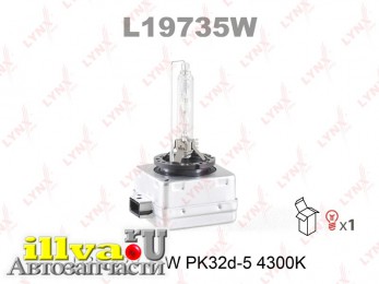 Лампа газоразрядная ксенон D3S 42V 35W PK32d-5 4300K LYNXauto L19735W