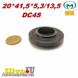 Сальник под шток 20 мм в размере 20*41,5*5,3/13,5  NAK тип сальника DC4S