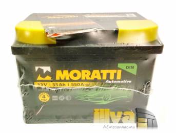 Автомобильный аккумулятор Moratti 55 А/ч, прямой полярность, 12В, 550A (EN) 555 059 055