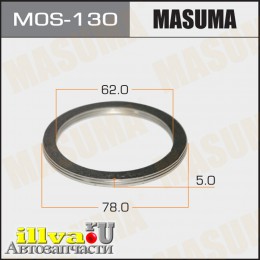 Кольцо глушителя для автомобилей LEXUS, SUZUKI, TOYOTA 62 х 78 MASUMA MOS130