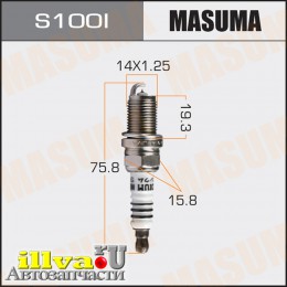 Свеча зажигания MASUMA Iridium S100I аналог IK16; BKR5EIX-11, DIFR5C11 