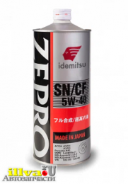 Синтетическое моторное масло IDEMITSU ZEPRO EURO SPEC 5W40 A3/B4 SN/CF 1 л 1849-001