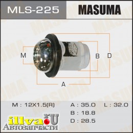 Гайка колеса M 12 x 1,5 под ключ 19 для автомобилей Honda MASUMA MLS-225