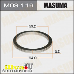 Кольцо глушителя 52 х 64 8-97180-750-2 MASUMA MOS116