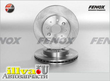 Диск тормозной Kia Rio II передний 254 х 24 Fenox TB219249, 51712-FD300