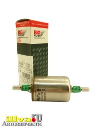 Фильтр топливный для а/м ваз 2123 Шевроле Нива, 2170 Приора инжектор Big Filter Биг-фильтр GB-320K нержавеющая сталь, с клипсами