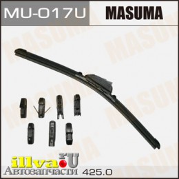 Щетка стеклоочистителя бескаркасная MASUMA 17/425 мм универсальная 8 переходников MU 017U