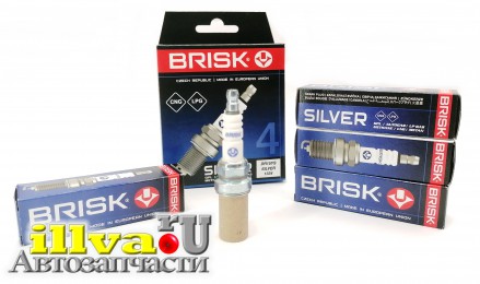 Свечи зажигания BRISK Silver DR15YS зазор 0,7мм для а/м ваз 2112, 2170, 2190 приора, гранта 16 клапанный двс под газ, для газа, газовое оборудование (4шт) Чехия цена за комплект 1334