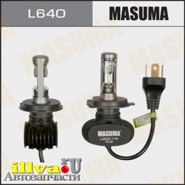 Лампа светодиодная H4 55 Вт 6000K 4000Lm LED P43T (компл 2шт) MASUMA L640