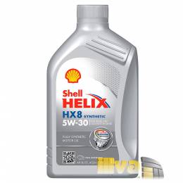 Моторное масло 5W30 Shell Helix HX8 синтетическое 1 литр