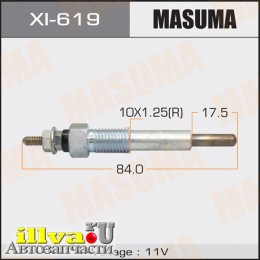 Свеча накала MASUMA для автомобилей Isuzu XI-619