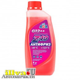 Антифриз красный AGA, Z40 -40°С +123°С 1 литр, универсальный, совместимый с G11, G12, G12+, G12++, G13 AGA001Z