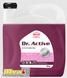 Автошампунь для бесконтактной мойки Sintec Dr.Activ Активная пена Active Foam Pink 6 кг SINTEC 801710