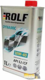 Моторное масло 10W40 ROLF Dynamic полусинтетическое SJ/CF 1 литр