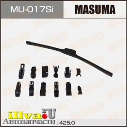 Щетка стеклоочистителя бескаркасная MASUMA 17/425 мм силиконовая 12 переходников MU-017Si