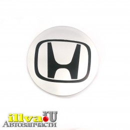 Колпак, заглушка для литых дисков Honda серебро черные 68/63 Хонда HO68-63CR (HD-008 мет.)
