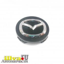 Колпак, заглушка для литых дисков Mazda черный хром размер 56/56 Мазда MZ56-56BA
