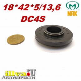 Сальник под шток 18 мм в размере 18*42*5/13,6 NAK тип сальника DC4S